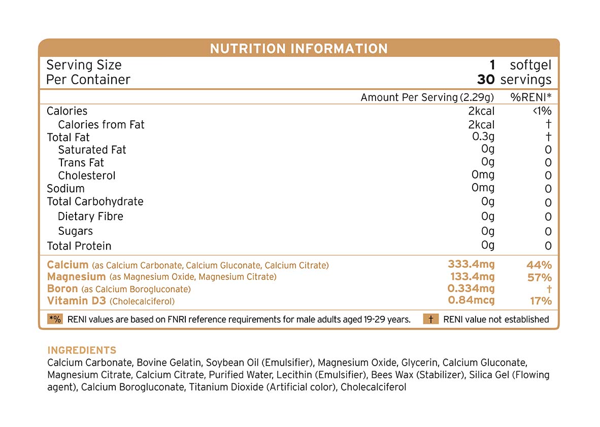 Liqui Cal/Mag supplement facts