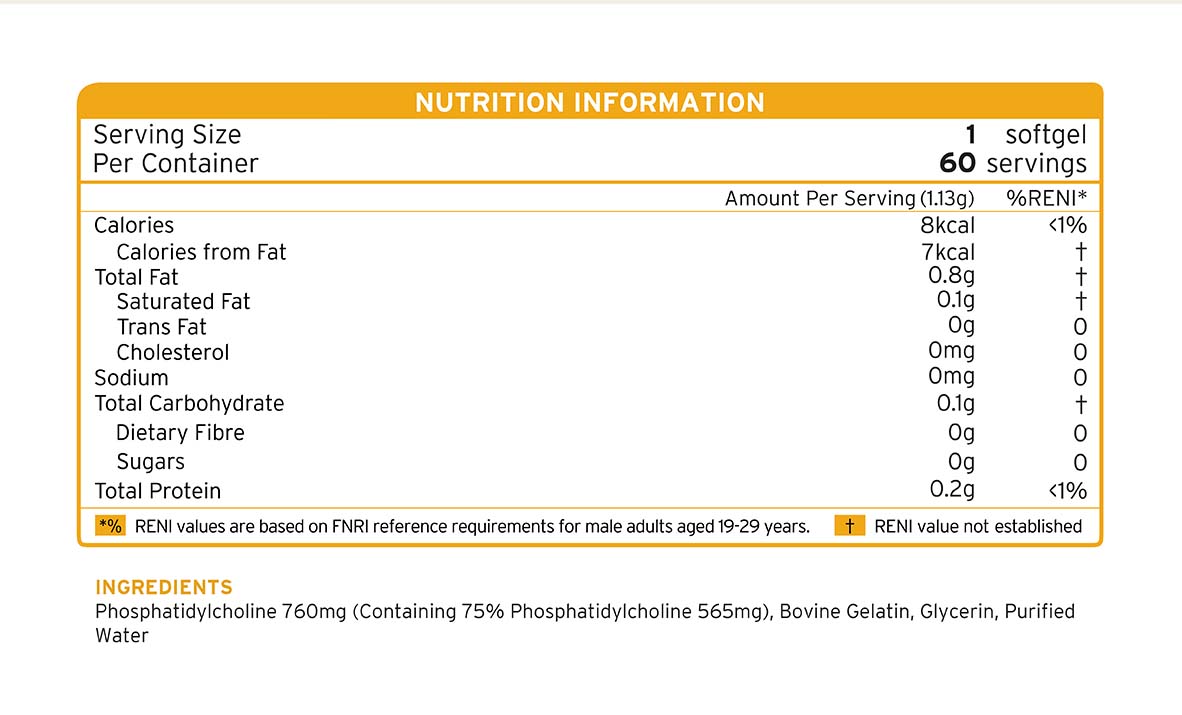 PhosChol 565 supplement facts